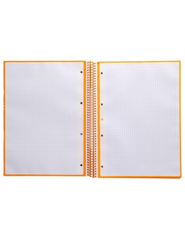 CI | Cuaderno Espiral Liderpapel A4 Micro Antartik Tapa Forrada 80H 90 Gr Cuadro 5Mm 1 Banda 4 Taladros Mostaza