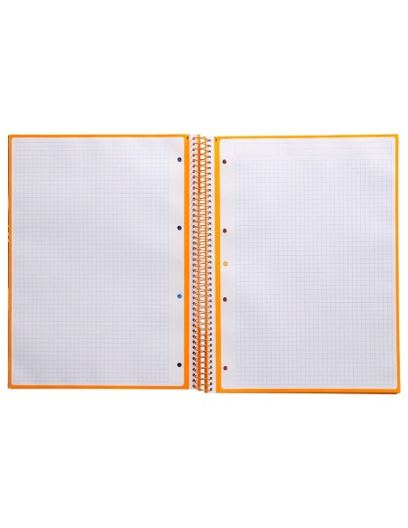 CI | Cuaderno Espiral Liderpapel A4 Micro Antartik Tapa Forrada 80H 90 Gr Cuadro 5Mm 1 Banda 4 Taladros Mostaza
