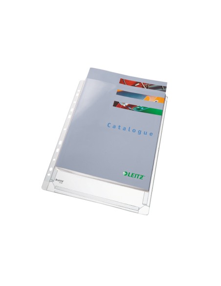 CI | Funda multitaladro esselte din a4 pvc 170 mc con fuelle capacidad 200 hojas pack de 5 unidades