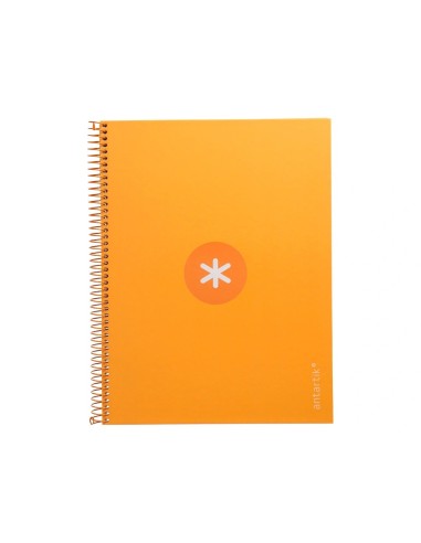 CI | Cuaderno Espiral Liderpapel A4 Micro Antartik Tapa Forrada 80H 90 Gr Cuadro 5Mm 1 Banda 4 Taladros Mostaza
