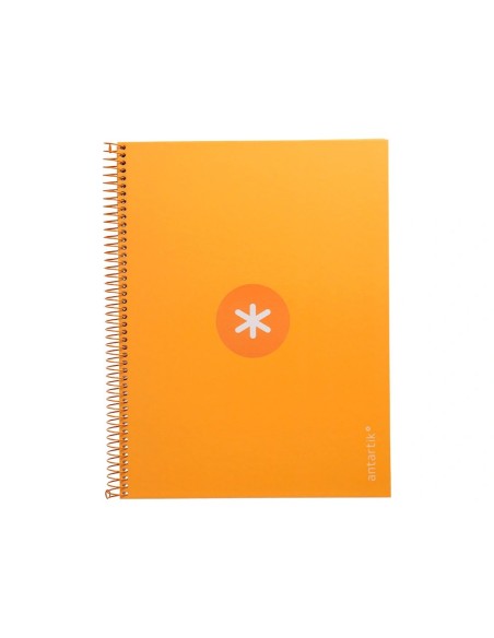 CI | Cuaderno Espiral Liderpapel A4 Micro Antartik Tapa Forrada 80H 90 Gr Cuadro 5Mm 1 Banda 4 Taladros Mostaza