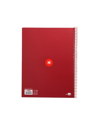 CI | Cuaderno Espiral Liderpapel A4 Micro Antartik Tapa Forrada 80H 90 Gr Cuadro 5Mm 1 Banda 4 Taladros Frambuesa
