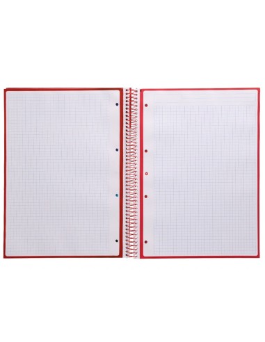 CI | Cuaderno Espiral Liderpapel A4 Micro Antartik Tapa Forrada 80H 90 Gr Cuadro 5Mm 1 Banda 4 Taladros Frambuesa
