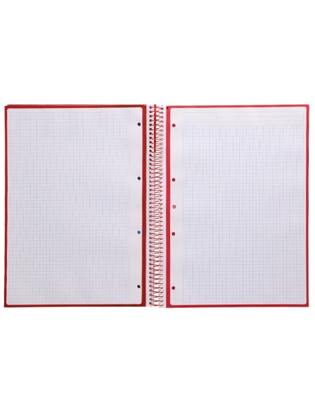 CI | Cuaderno Espiral Liderpapel A4 Micro Antartik Tapa Forrada 80H 90 Gr Cuadro 5Mm 1 Banda 4 Taladros Frambuesa