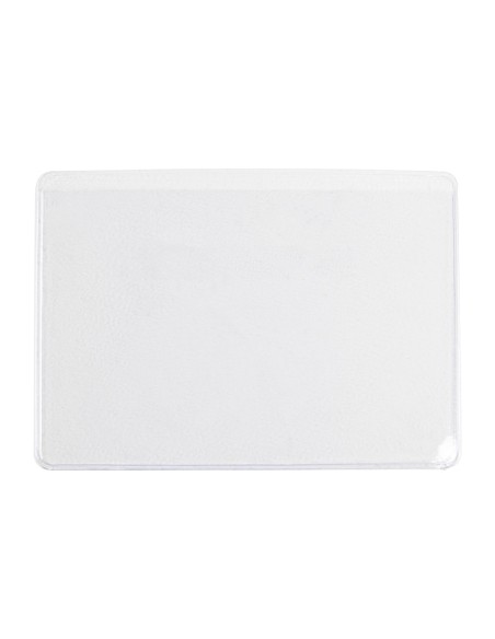 CI | Funda portadocumento q-connect dni 130 micras pvc transparente con uñero 86x54 mm