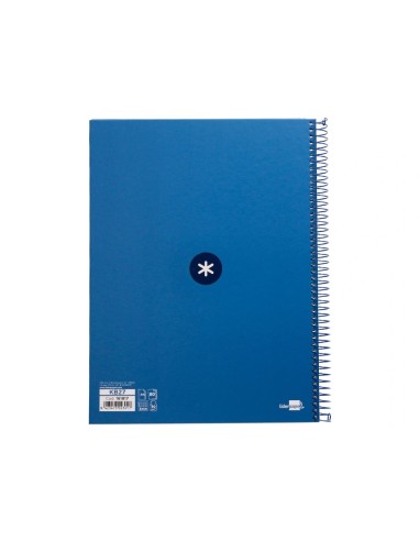 CI | Cuaderno Espiral Liderpapel A4 Micro Antartik Tapa Forrada 80H 90 Gr Cuadro 5Mm 1 Banda 4 Taladros Azul Oscuro