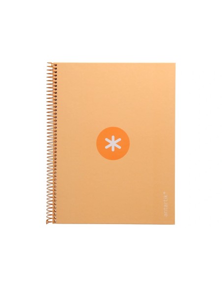 CI | Cuaderno Espiral Liderpapel A4 Micro Antartik Tapa Forrada 80H 90 Gr Cuadro 5Mm 1 Banda 4 Taladros Amarillo Cl