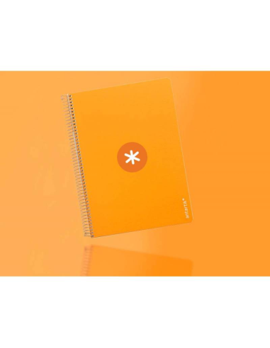 CI | Cuaderno espiral liderpapel a5 antartik tapa dura 80h 100 gr cuadro 5mm con margen color mostaza