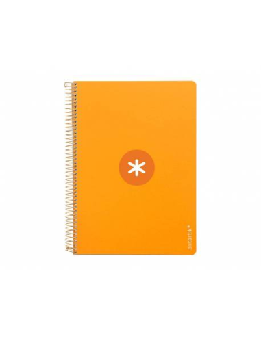 CI | Cuaderno espiral liderpapel a5 antartik tapa dura 80h 100 gr cuadro 5mm con margen color mostaza