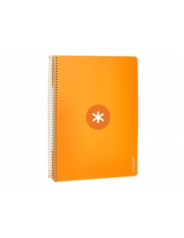 CI | Cuaderno espiral liderpapel a5 antartik tapa dura 80h 100 gr cuadro 5mm con margen color mostaza