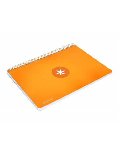 CI | Cuaderno espiral liderpapel a5 antartik tapa dura 80h 100 gr cuadro 5mm con margen color mostaza