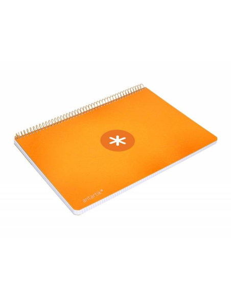 CI | Cuaderno espiral liderpapel a5 antartik tapa dura 80h 100 gr cuadro 5mm con margen color mostaza