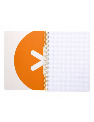 CI | Cuaderno espiral liderpapel a5 antartik tapa dura 80h 100 gr cuadro 5mm con margen color mostaza