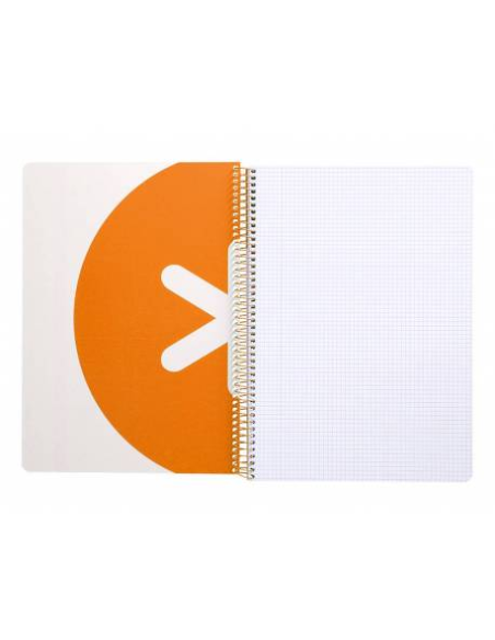 CI | Cuaderno espiral liderpapel a5 antartik tapa dura 80h 100 gr cuadro 5mm con margen color mostaza