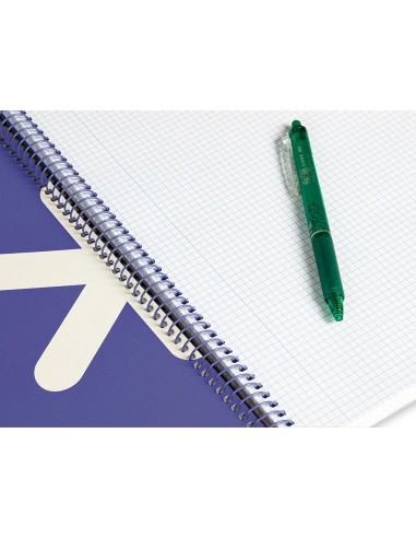 CI | Cuaderno espiral liderpapel a5 antartik tapa dura 80h 100 gr cuadro 5mm color lavanda