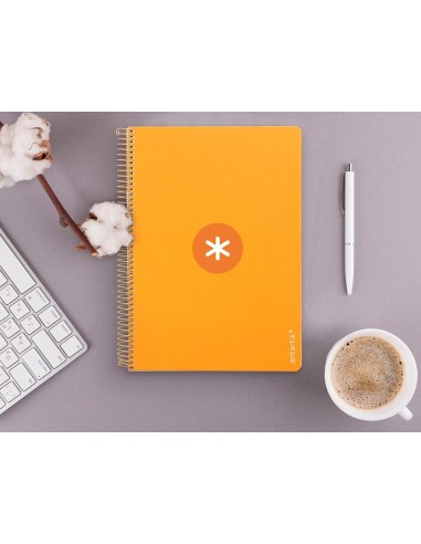 CI | Cuaderno Espiral Liderpapel A4 Micro Antartik Tapa Dura 80H 100Gr Cuadro 5Mm Sin Banda4 Taladros Color Mostaza