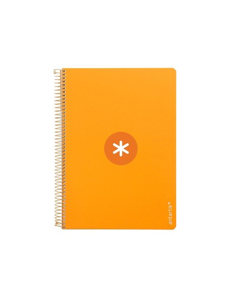 CI | Cuaderno Espiral Liderpapel A4 Micro Antartik Tapa Dura 80H 100Gr Cuadro 5Mm Sin Banda4 Taladros Color Mostaza