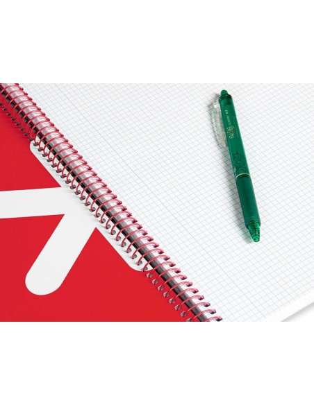 CI | Cuaderno Espiral Liderpapel A4 Micro Antartik Tapa Dura 80H 100Gr Cuadro 5Mm Sin Banda4 Taladros Color Frambuesa