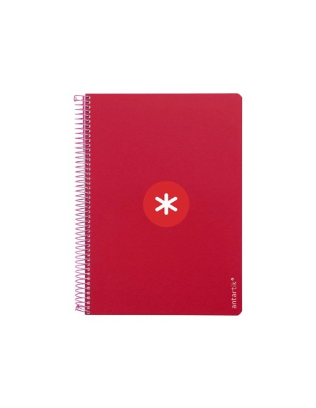 CI | Cuaderno Espiral Liderpapel A4 Micro Antartik Tapa Dura 80H 100Gr Cuadro 5Mm Sin Banda4 Taladros Color Frambuesa