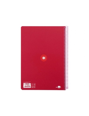 CI | Cuaderno Espiral Liderpapel A4 Micro Antartik Tapa Dura 80H 100Gr Cuadro 5Mm Sin Banda4 Taladros Color Frambuesa