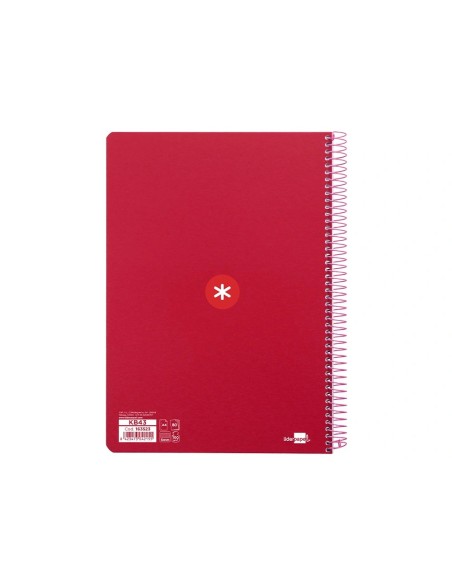 CI | Cuaderno Espiral Liderpapel A4 Micro Antartik Tapa Dura 80H 100Gr Cuadro 5Mm Sin Banda4 Taladros Color Frambuesa