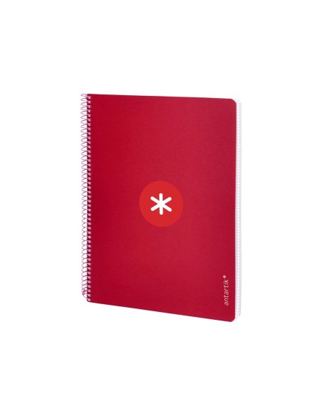 CI | Cuaderno Espiral Liderpapel A4 Micro Antartik Tapa Dura 80H 100Gr Cuadro 5Mm Sin Banda4 Taladros Color Frambuesa