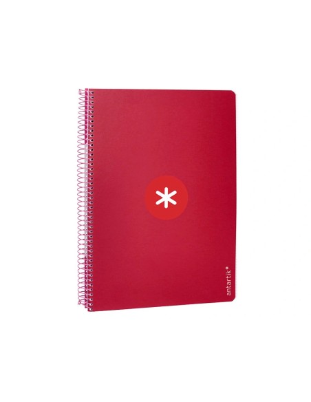 CI | Cuaderno Espiral Liderpapel A4 Micro Antartik Tapa Dura 80H 100Gr Cuadro 5Mm Sin Banda4 Taladros Color Frambuesa