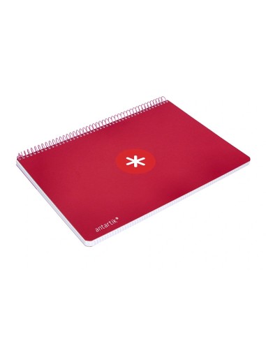 CI | Cuaderno Espiral Liderpapel A4 Micro Antartik Tapa Dura 80H 100Gr Cuadro 5Mm Sin Banda4 Taladros Color Frambuesa