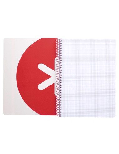 CI | Cuaderno Espiral Liderpapel A4 Micro Antartik Tapa Dura 80H 100Gr Cuadro 5Mm Sin Banda4 Taladros Color Frambuesa