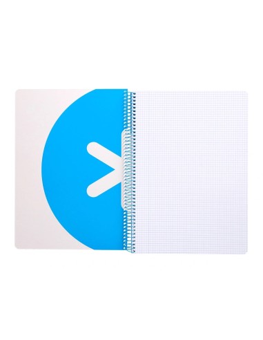 CI | Cuaderno espiral liderpapel a-4 antartik tapa dura 80h 1 00 gr cuadro 5mm color rosa fluor