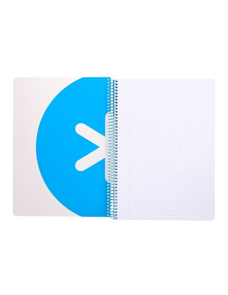 CI | Cuaderno espiral liderpapel a-4 antartik tapa dura 80h 1 00 gr cuadro 5mm color rosa fluor