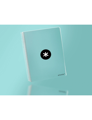 CI | Cuaderno espiral liderpapel a4 antartik tapa dura 80h 100 gr cuadro 5mm color menta