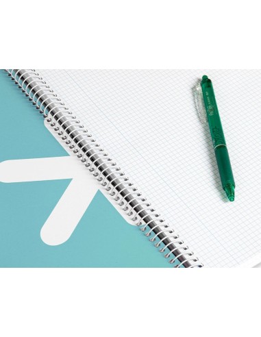 CI | Cuaderno espiral liderpapel a4 antartik tapa dura 80h 100 gr cuadro 5mm color menta