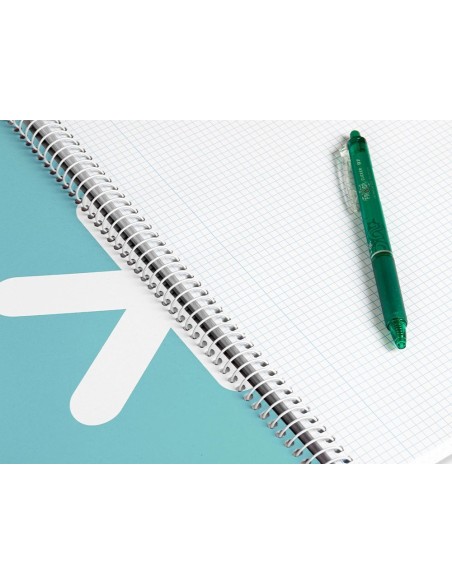 CI | Cuaderno espiral liderpapel a4 antartik tapa dura 80h 100 gr cuadro 5mm color menta