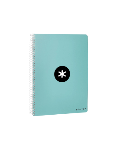 CI | Cuaderno espiral liderpapel a4 antartik tapa dura 80h 100 gr cuadro 5mm color menta