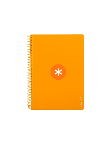 CI | Cuaderno espiral liderpapel a4 antartik tapa dura 80h 90gr cuadro 4mm con margen color mostaza