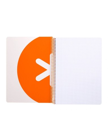 CI | Cuaderno espiral liderpapel a4 antartik tapa dura 80h 90gr cuadro 4mm con margen color mostaza