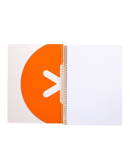 CI | Cuaderno espiral liderpapel a4 antartik tapa dura 80h 90gr cuadro 4mm con margen color mostaza