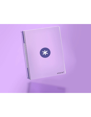 CI | Cuaderno Espiral Liderpapel A4 Antartik Tapa Dura 80H 100Gr Cuadro 4Mm Con Margen Color Lavanda