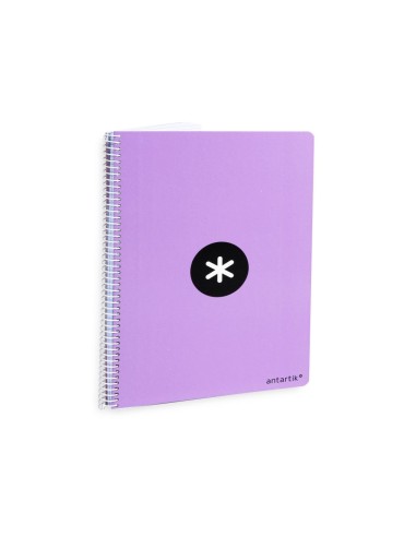 CI | Cuaderno Espiral Liderpapel A4 Antartik Tapa Dura 80H 100Gr Cuadro 4Mm Con Margen Color Lavanda