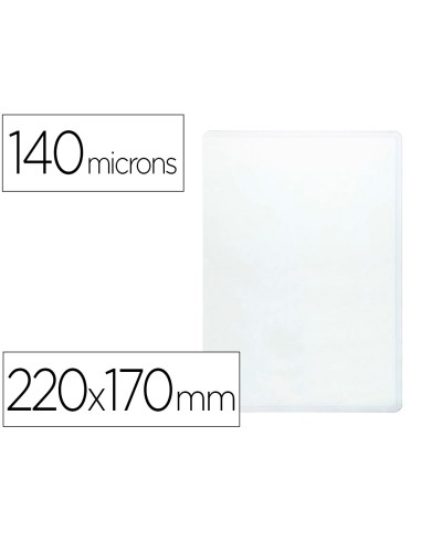 CI | Funda portacarnet q-connect cuarto 140 micras pvc transparente 220x170mm