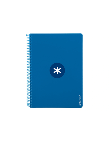CI | Cuaderno espiral liderpapel a4 antartik tapa dura 80h 90gr cuadro 4mm con margen color azul oscuro