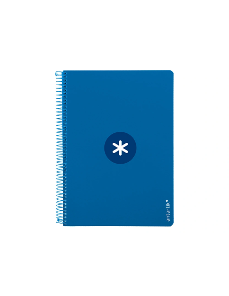 CI | Cuaderno espiral liderpapel a4 antartik tapa dura 80h 90gr cuadro 4mm con margen color azul oscuro