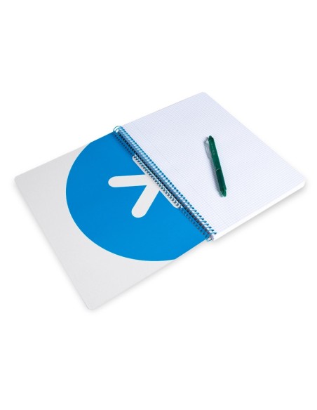 CI | Cuaderno Espiral Liderpapel A4 Antartik Tapa Dura 80H 100Gr Cuadro 4Mm Con Margen Color Rojo
