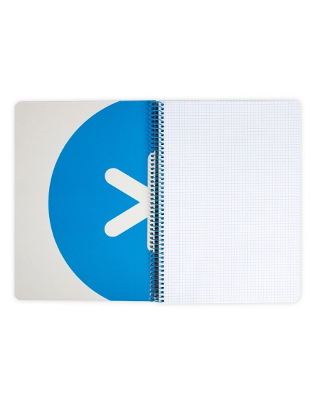 CI | Cuaderno Espiral Liderpapel A4 Antartik Tapa Dura 80H 100Gr Cuadro 4Mm Con Margen Color Rojo