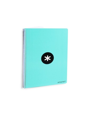 CI | Cuaderno Espiral Liderpapel A4 Antartik Tapa Dura 80H 100Gr Cuadro 4Mm Con Margen Color Menta
