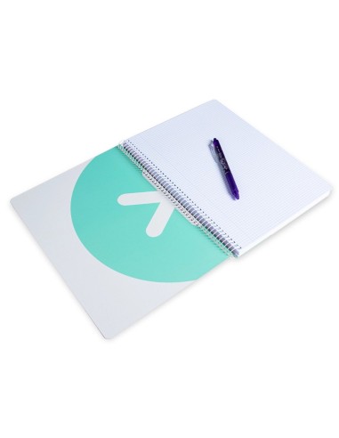 CI | Cuaderno Espiral Liderpapel A4 Antartik Tapa Dura 80H 100Gr Cuadro 4Mm Con Margen Color Menta