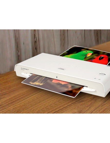 CI | Bolsa de plastificar q-connect 303 x 216 mm 80 mc din a4 caja de 100 unidades