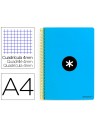 CI | Cuaderno Espiral Liderpapel A4 Antartik Tapa Dura 80H 100Gr Cuadro 4Mm Con Margen Color Azul