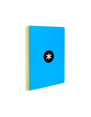 CI | Cuaderno Espiral Liderpapel A4 Antartik Tapa Dura 80H 100Gr Cuadro 4Mm Con Margen Color Azul